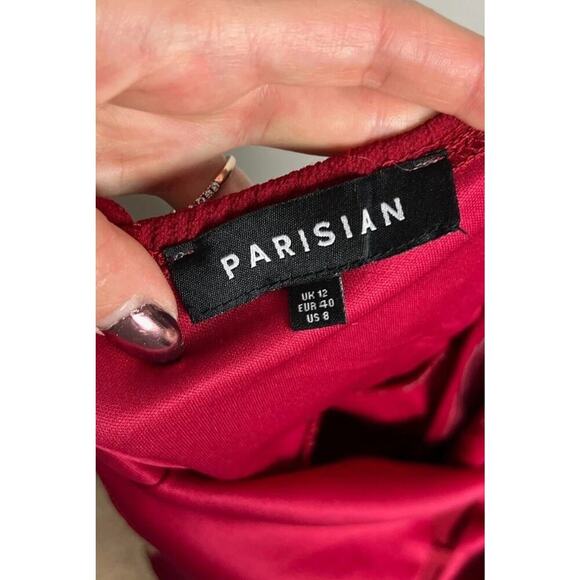 Parisian Floral Print Sleeveless Romper Red Size8 Summer Lightweight Women’s - Picture 3 of 10